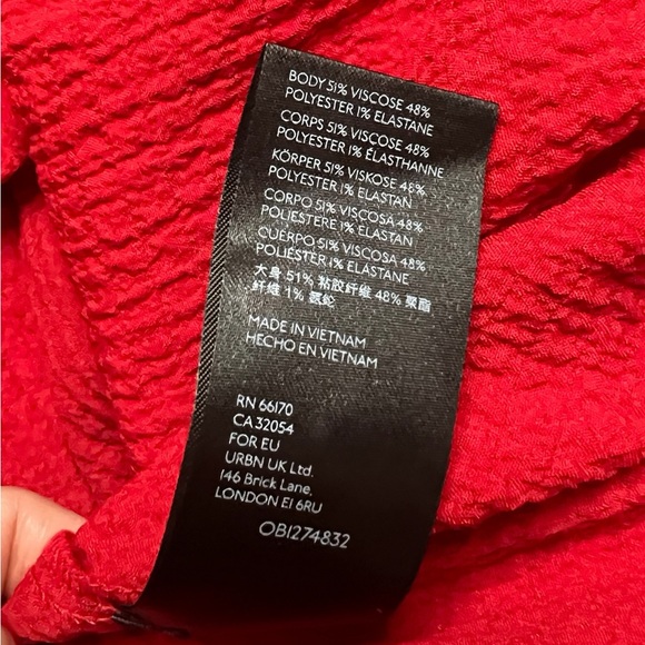 Anthropologie Maeve Womens size Medium Bright Red Textured Scarletta Midi Dress - Picture 9 of 12